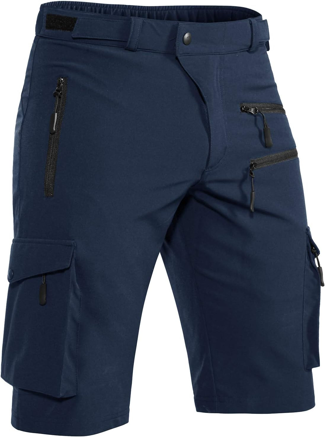 Men's Quick-Dry Stretch Mountain Bike Shorts with Zipper Pocket - Perfect for Cycling and Outdoor Adventures