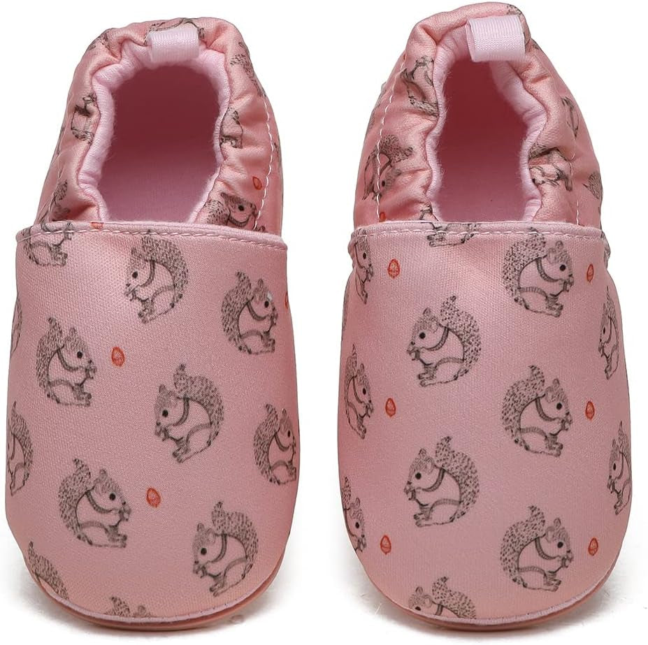 Timatego Non-Skid Infant Moccasins - Perfect First Walker House Shoes for Boys & Girls (6-24 Months)