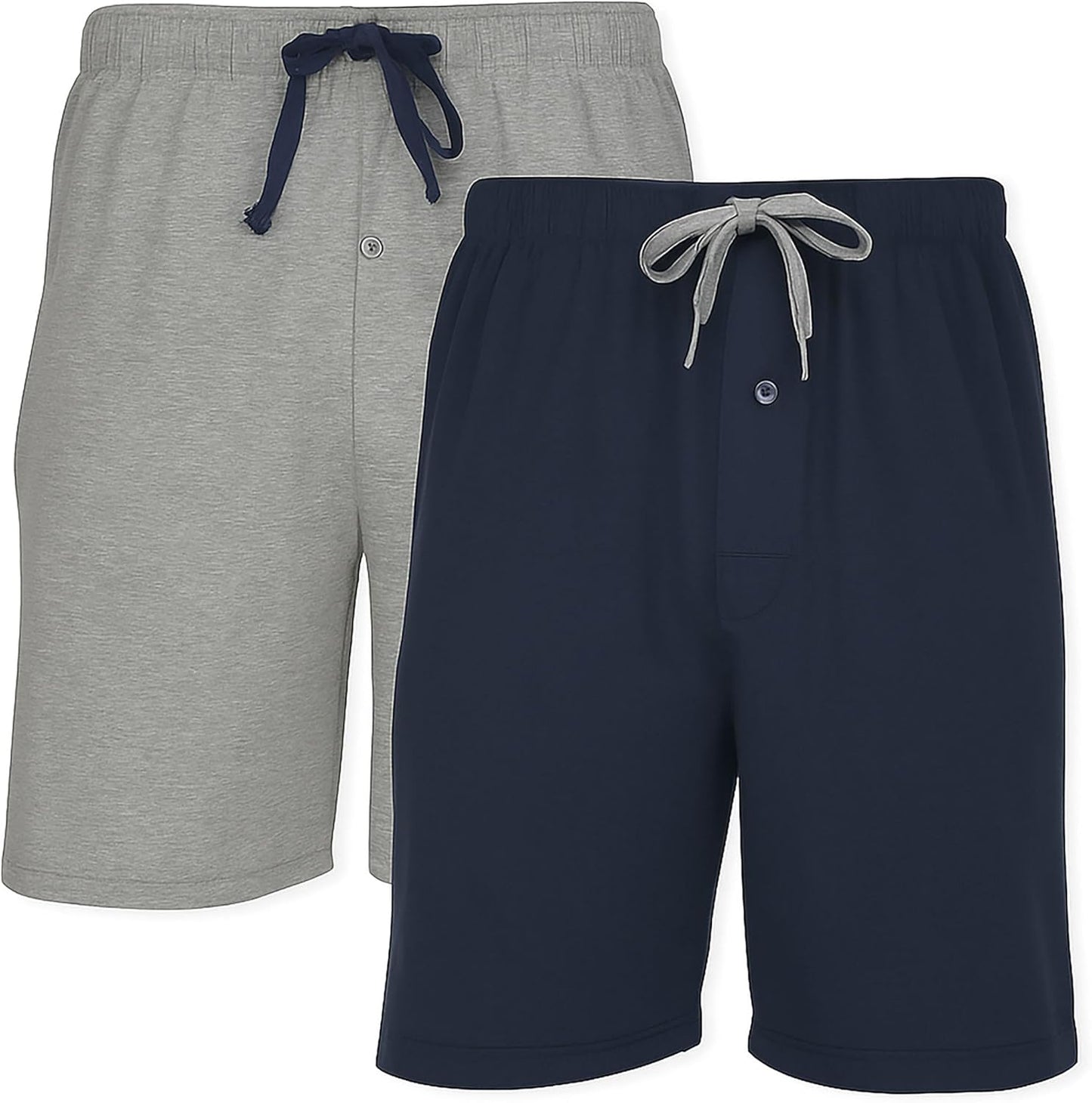 Hanes Men's 2-Pack Cotton Sleep Shorts - Comfortable & Breathable Loungewear with 7.5" Inseam