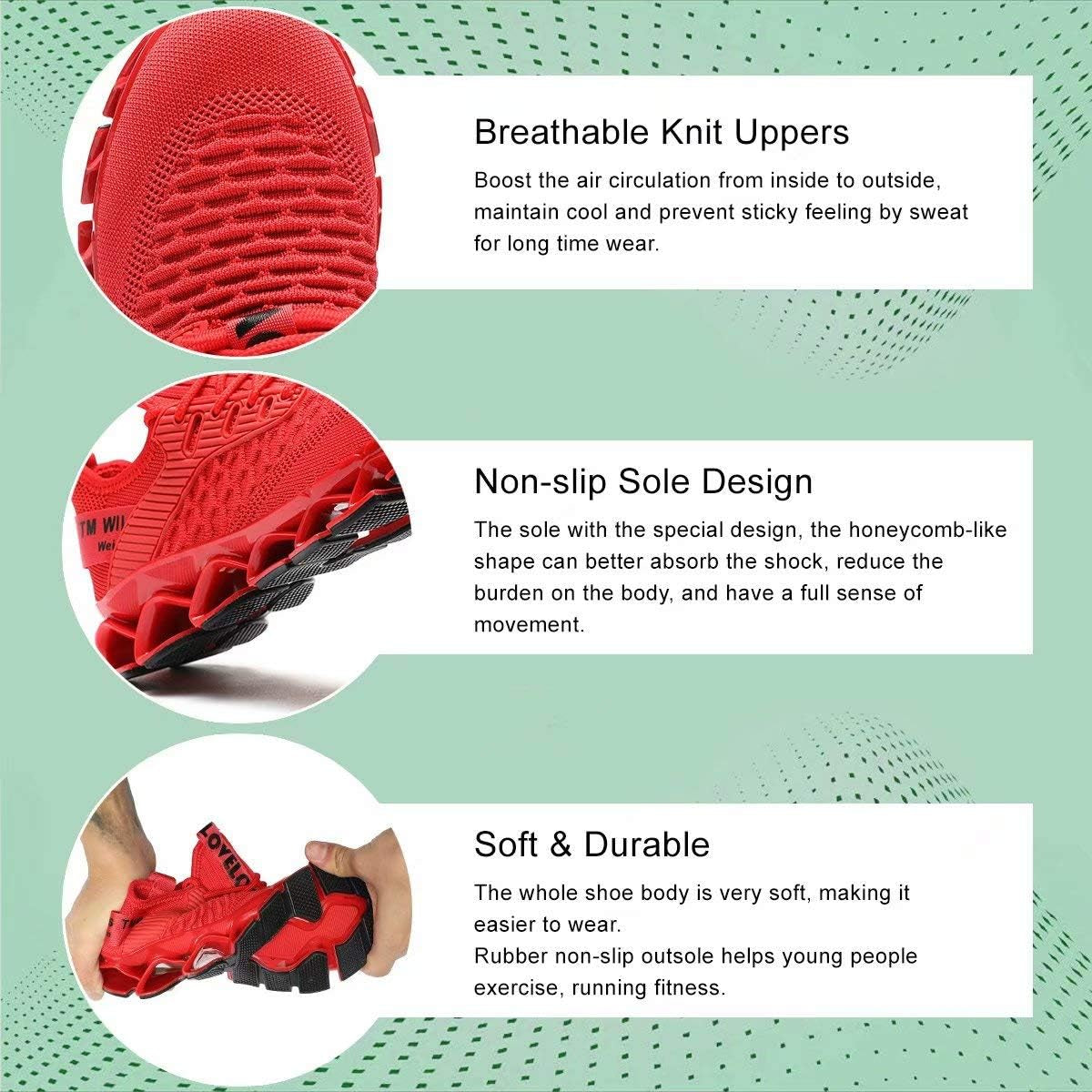 Women's Breathable Mesh Slip-On Running Shoes for Walking and Training