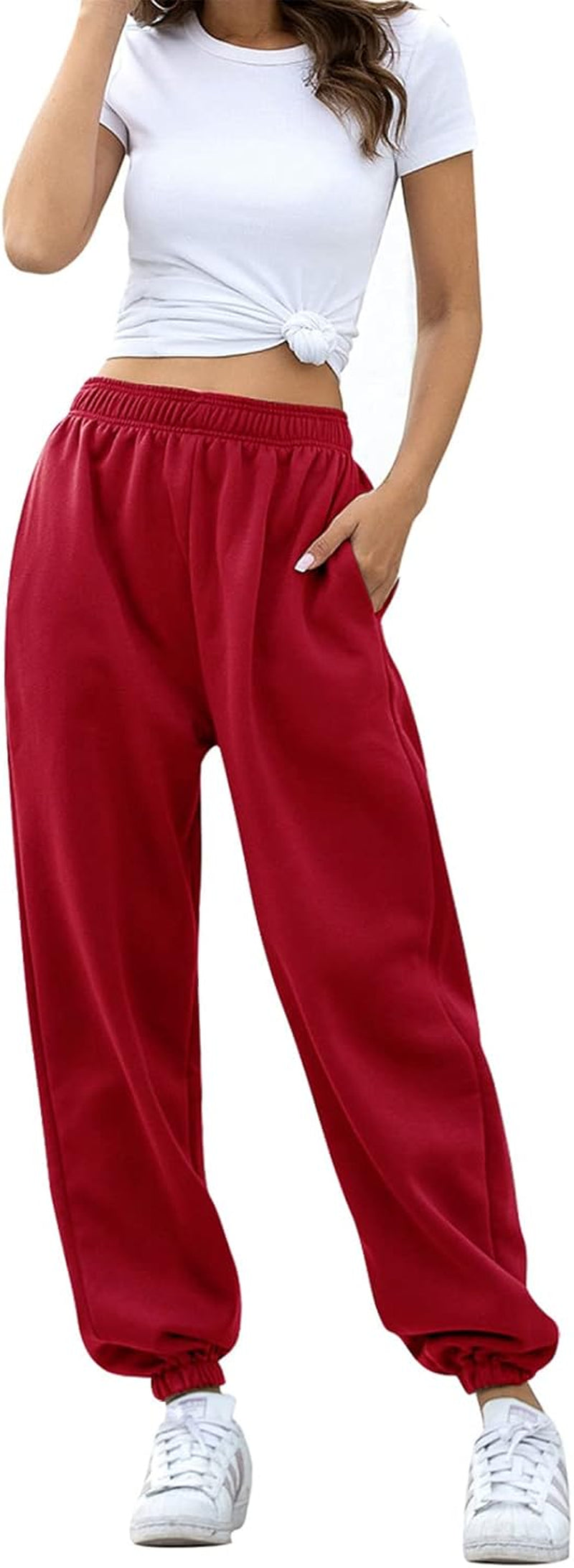 Hesayep Women's High-Waisted Active Joggers and Lounge Trousers