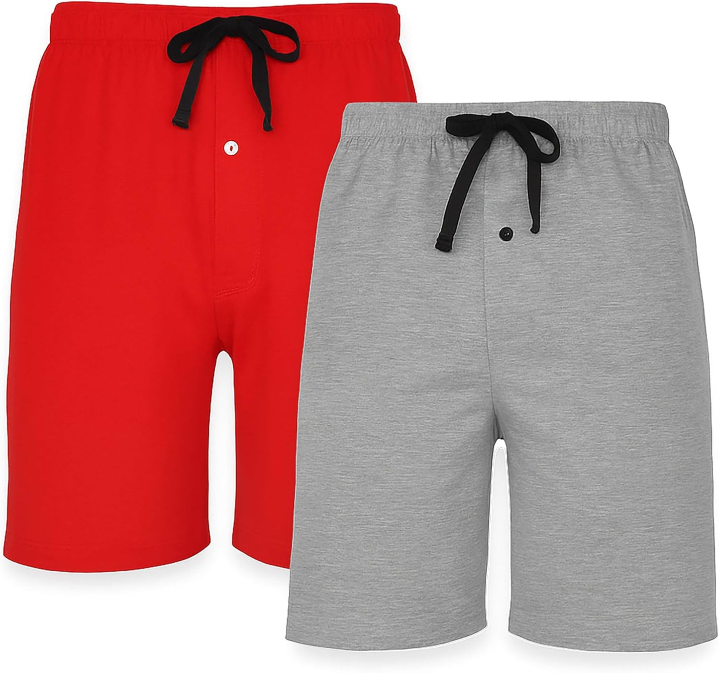 Hanes Men's 2-Pack Cotton Sleep Shorts - Comfortable & Breathable Loungewear with 7.5" Inseam