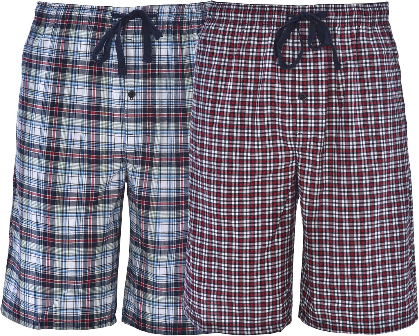 Hanes Men's 2-Pack Cotton Sleep Shorts - Comfortable & Breathable Loungewear with 7.5" Inseam