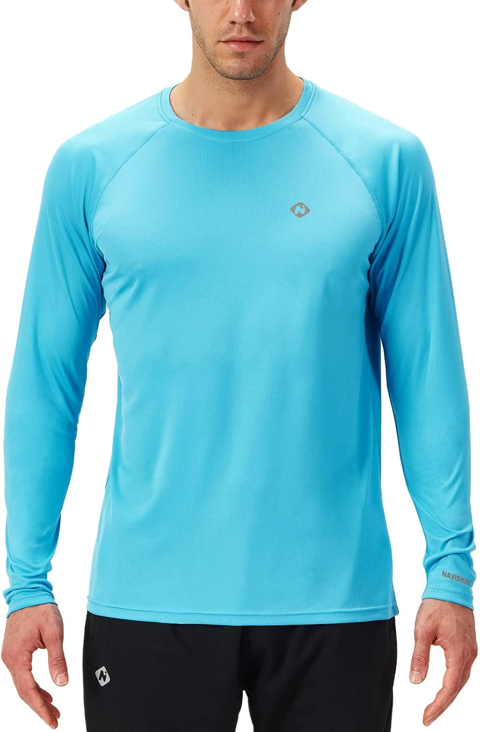 NAVISKIN Men's UPF 50+ Long Sleeve Rash Guard - Lightweight, Quick Dry Swim Shirt for Ultimate Sun Protection