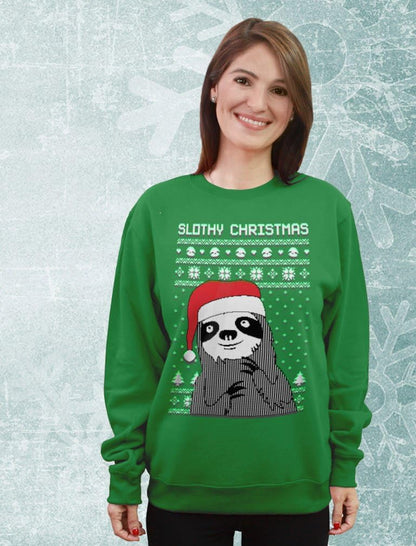 Tstars Women's Sloth-Inspired Holiday Sweater