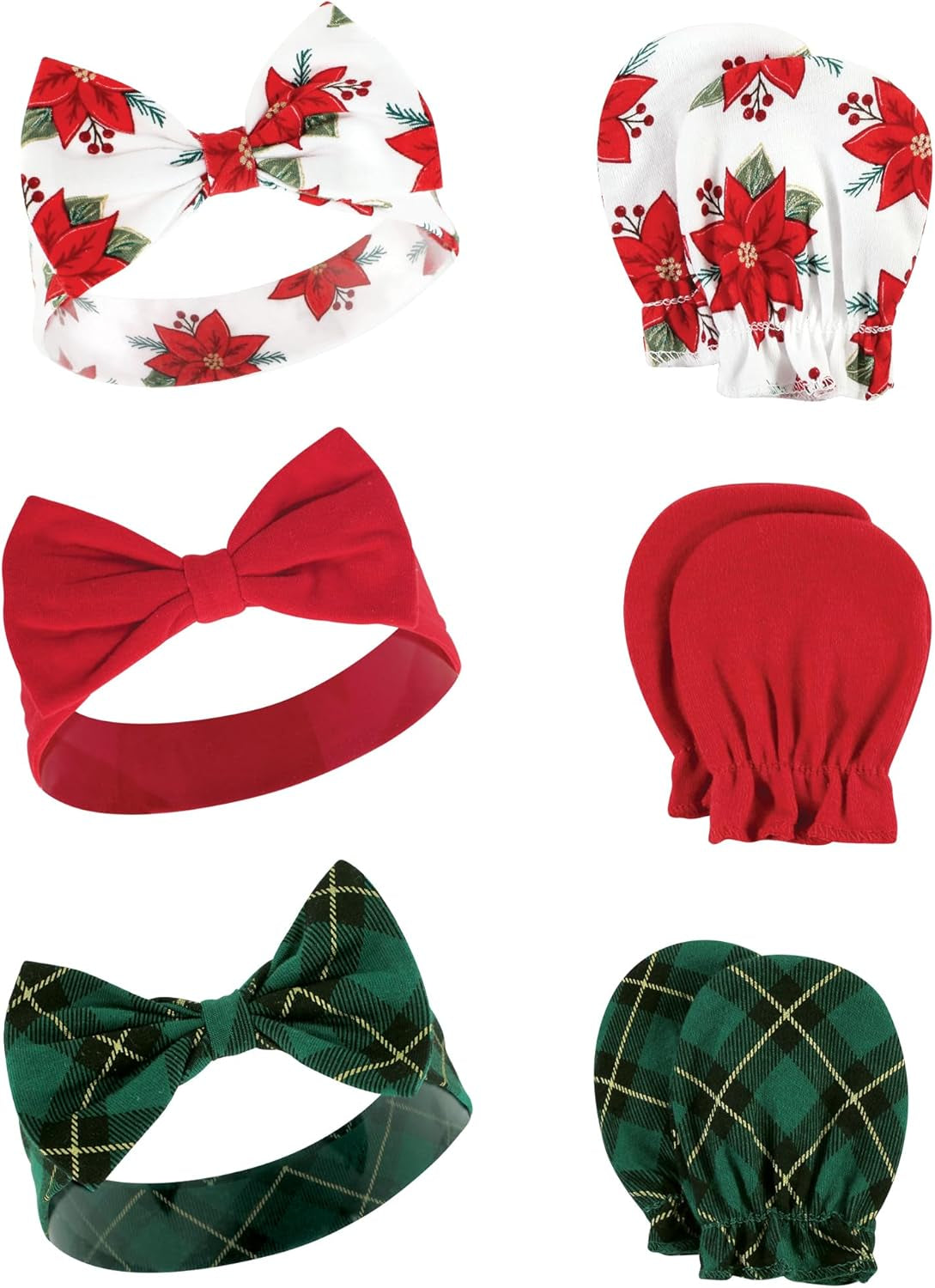 Adorable Hudson Baby Girls' Cotton Headband and Scratch Mitten Set for Ultimate Comfort and Style