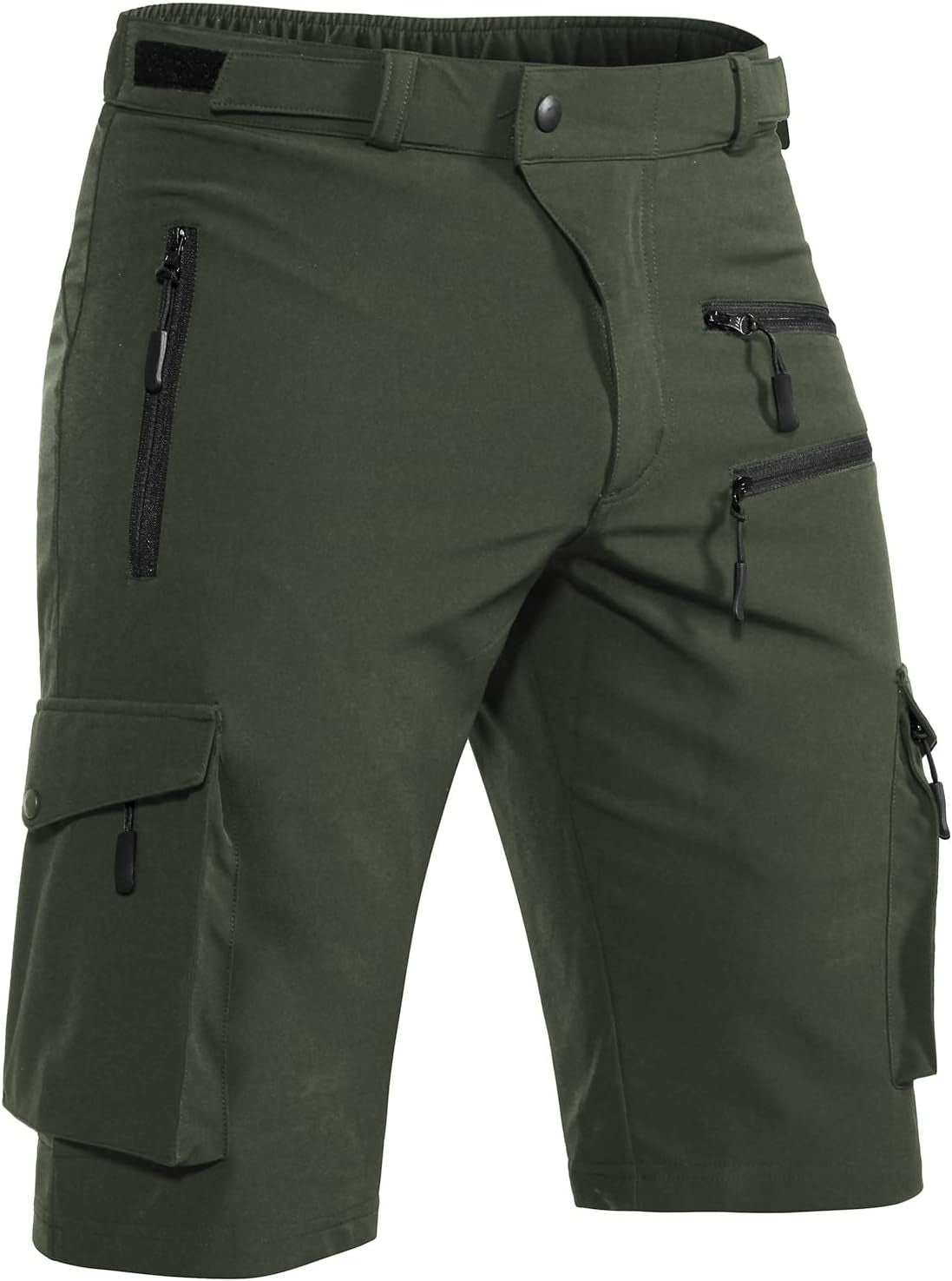 Men's Quick-Dry Stretch Mountain Bike Shorts with Zipper Pocket - Perfect for Cycling and Outdoor Adventures