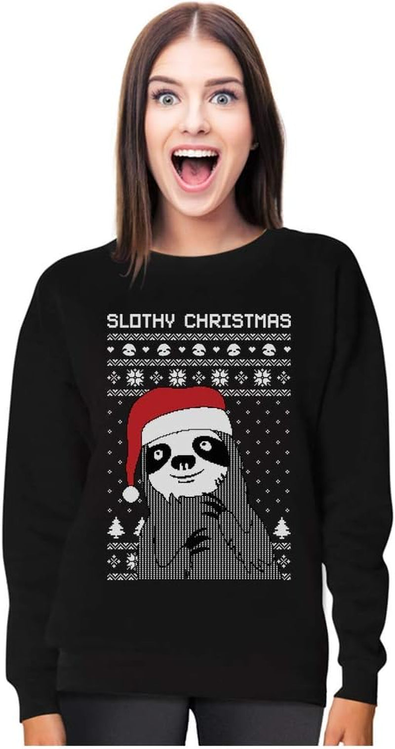 Tstars Women's Sloth-Inspired Holiday Sweater