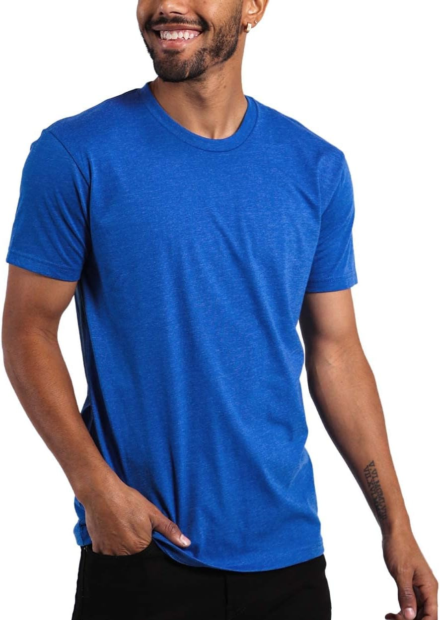 Elevate Your Wardrobe with INTO the AM Men's Soft Fitted T-Shirt Packs - Classic Short Sleeve Crew Neck Tees in Sizes S - 4XL