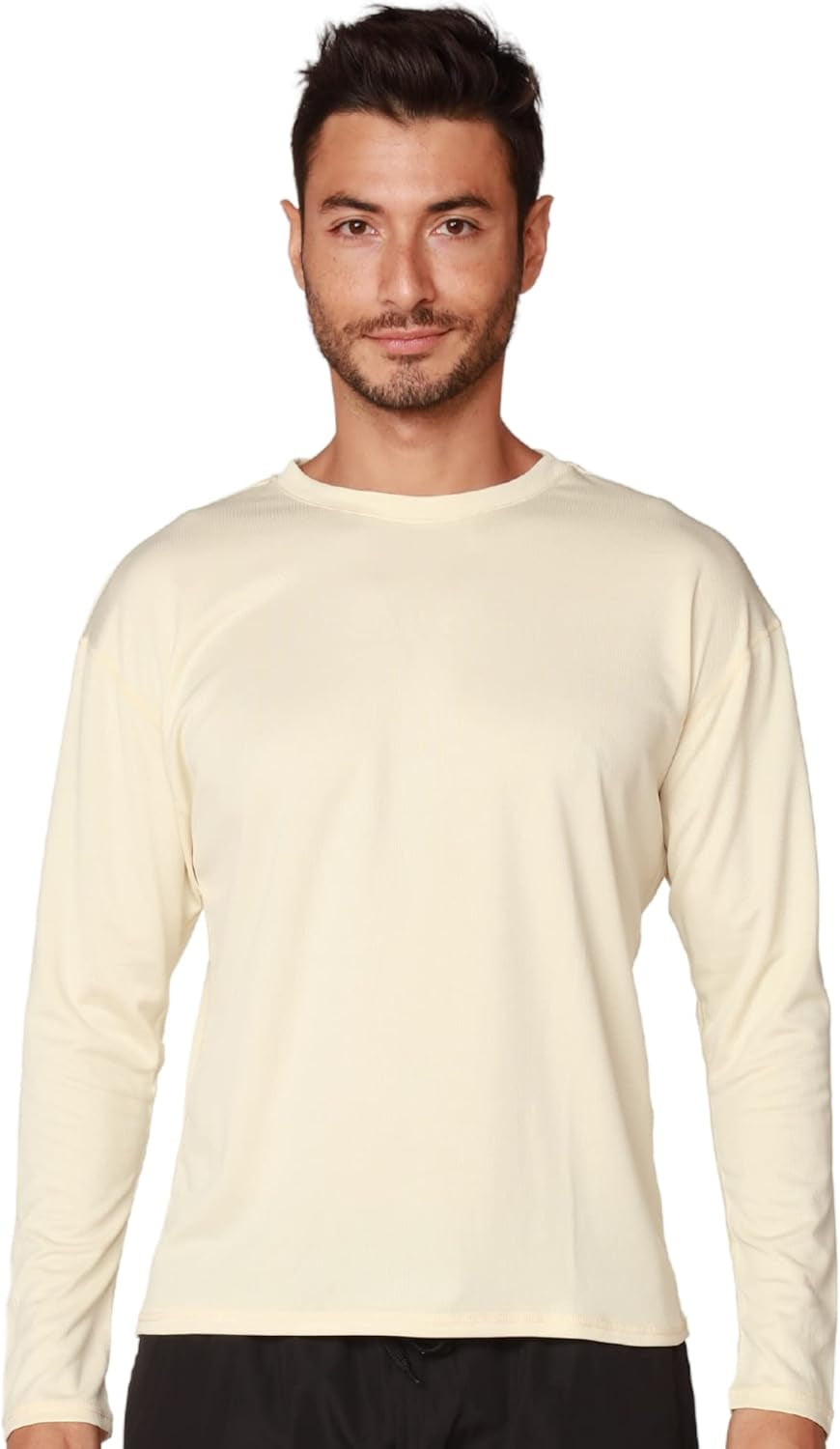 INGEAR Men's Long Sleeve Swim Shirts with UPF 50+ Sun Protection and Rash Guard Features
