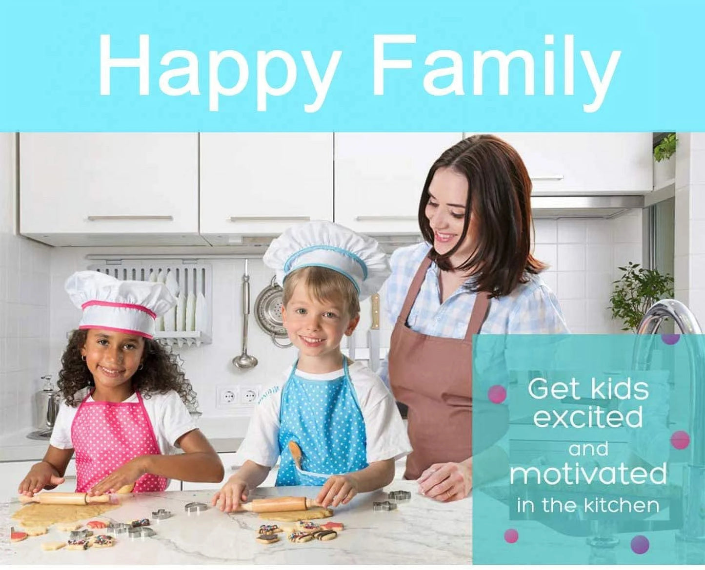 Deluxe Kids Cooking Set - 11-Piece Chef Role Play Kit for Girls Ages 3-6 with Apron, Chef Hat, Oven Mitt, Utensils & Baking Tools - Perfect Birthday & Festival Gift in Blue!