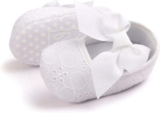 Adorable Baby Girls' Princess Bowknot Soft Sole Crib Sneakers