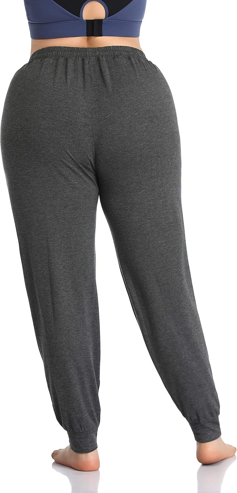 ZERDOCEAN Women's Plus Size Casual Lounge Yoga Pants - Comfortable Relaxed Joggers Featuring Drawstring and Pockets