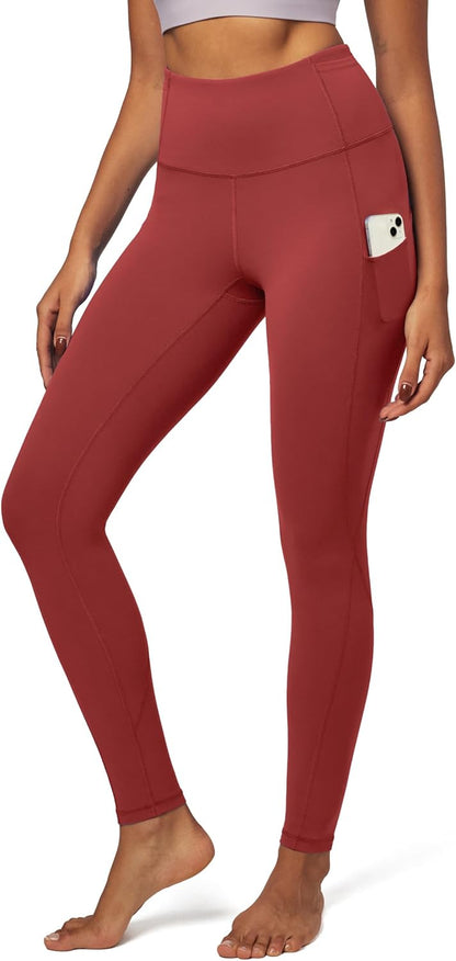 IUGA Women's High-Waisted Yoga Pants with Pockets - Tummy Control Compression Leggings for Fitness and Running