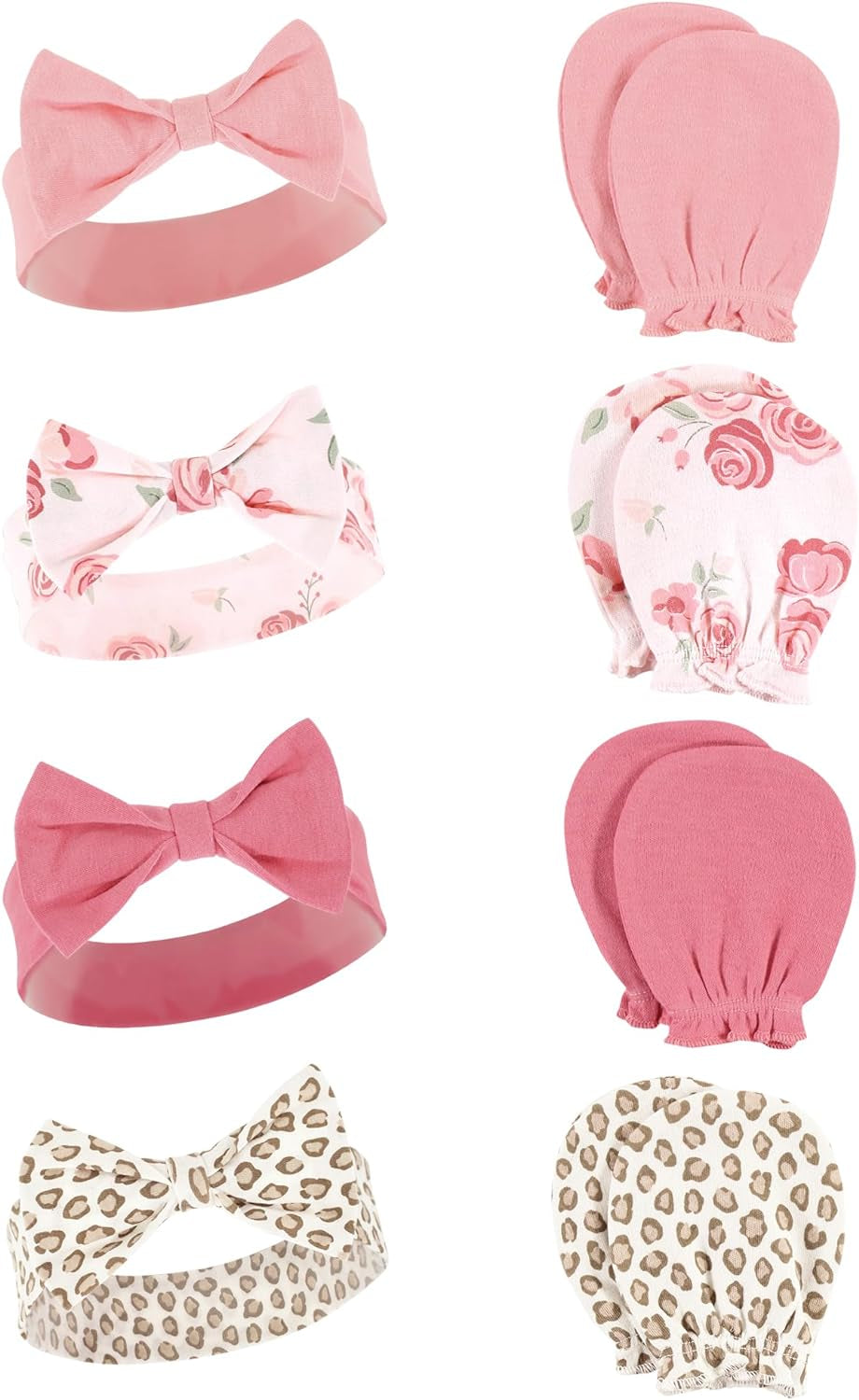 Adorable Hudson Baby Girls' Cotton Headband and Scratch Mitten Set for Ultimate Comfort and Style