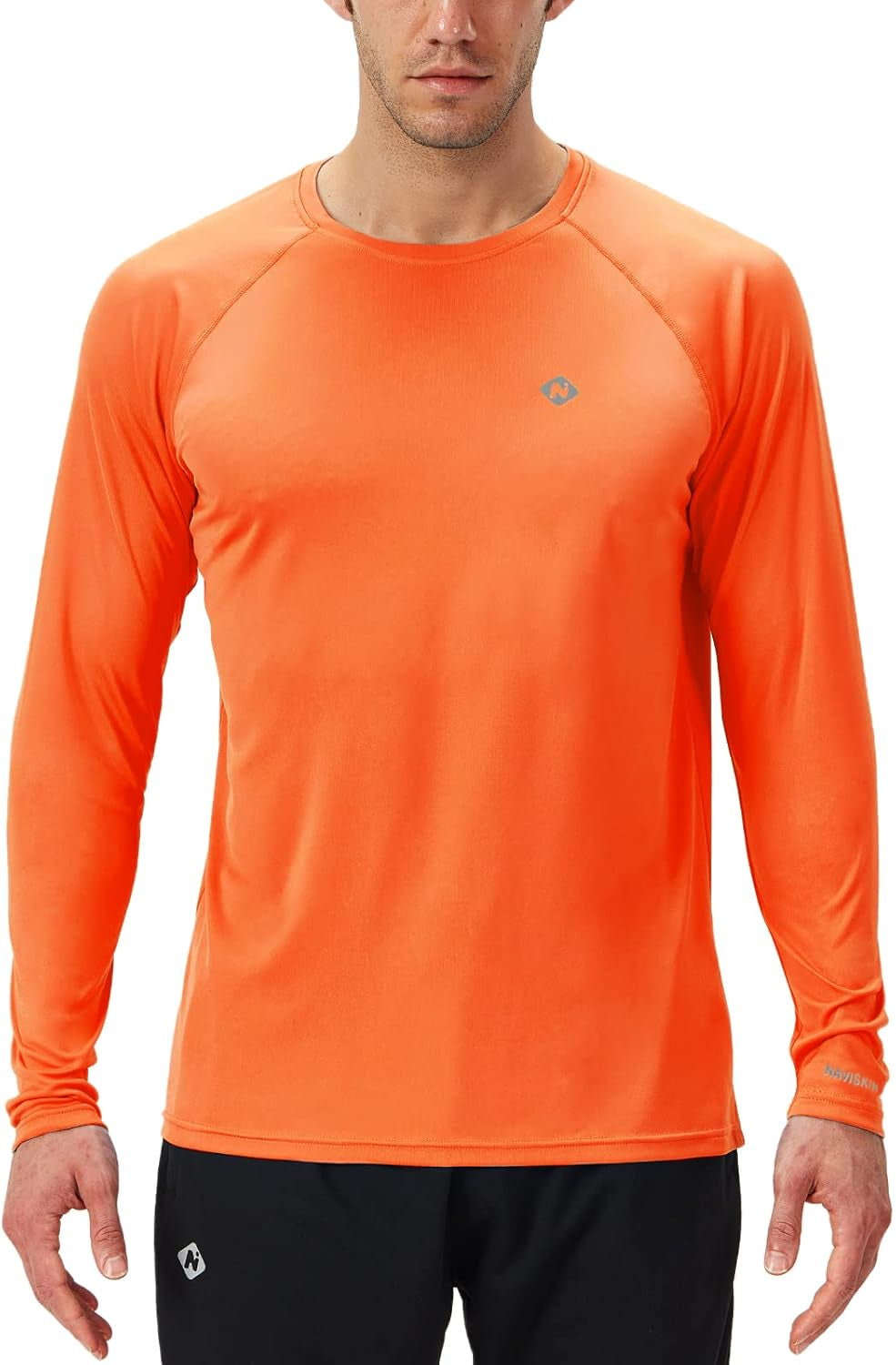 NAVISKIN Men's UPF 50+ Long Sleeve Rash Guard - Lightweight, Quick Dry Swim Shirt for Ultimate Sun Protection