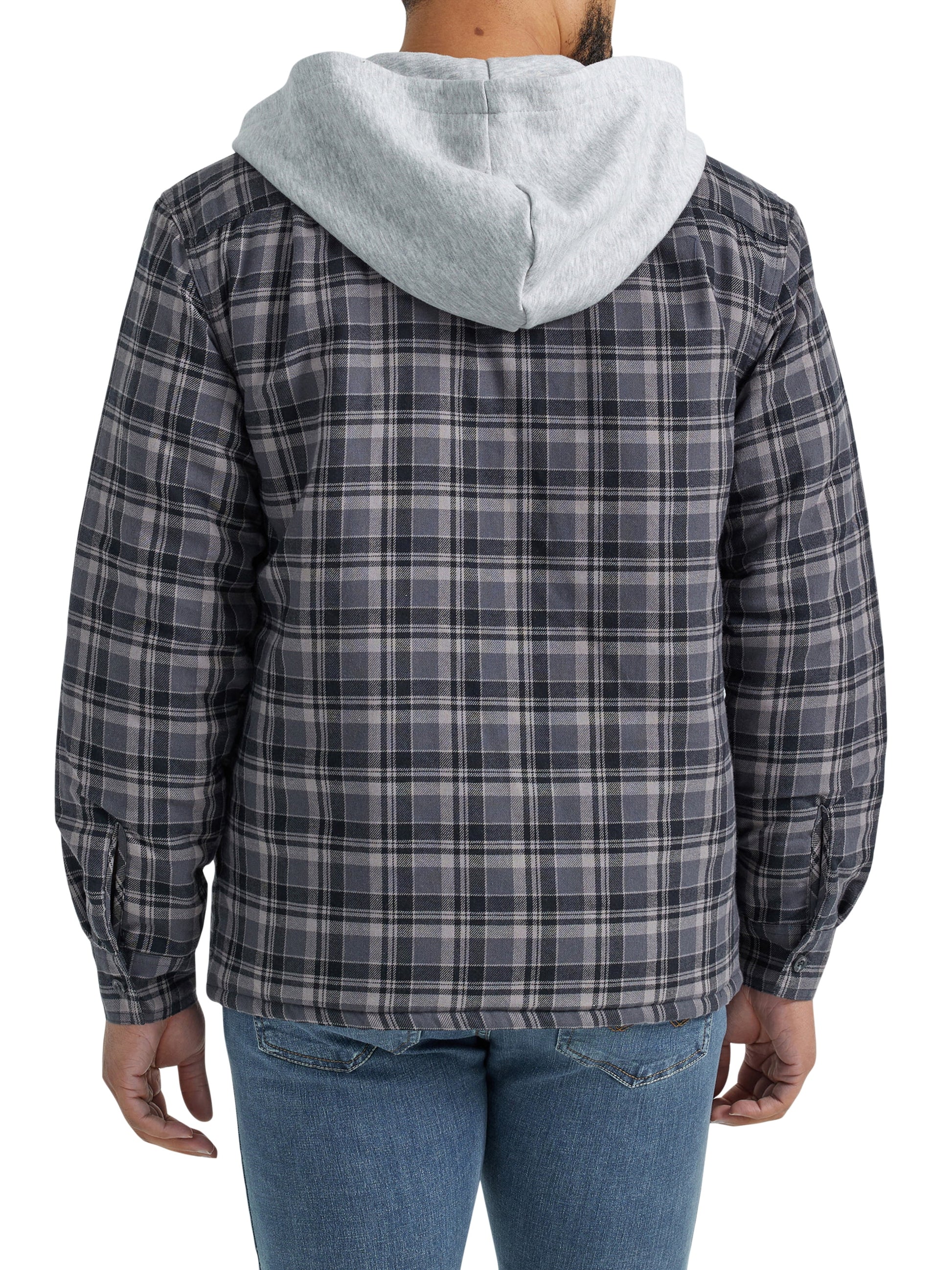 Men's and Big Men's Heavyweight Hooded Shirt Jacket, Available in Sizes S-5XL