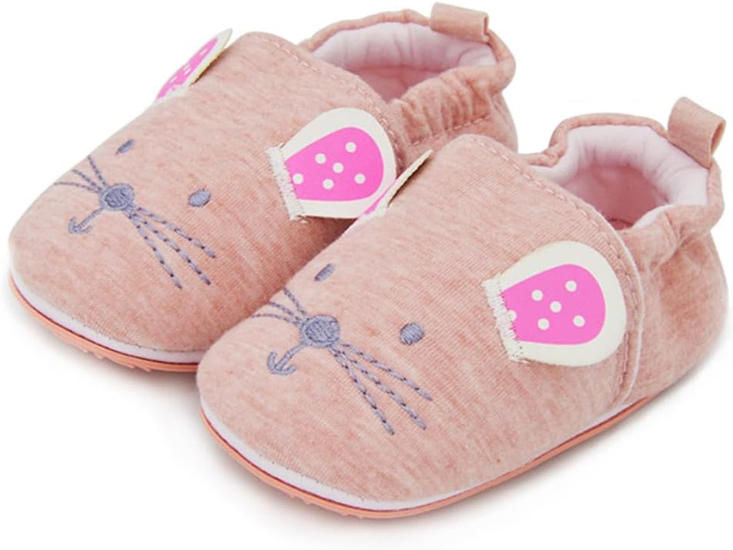Timatego Non-Skid Infant Moccasins - Perfect First Walker House Shoes for Boys & Girls (6-24 Months)
