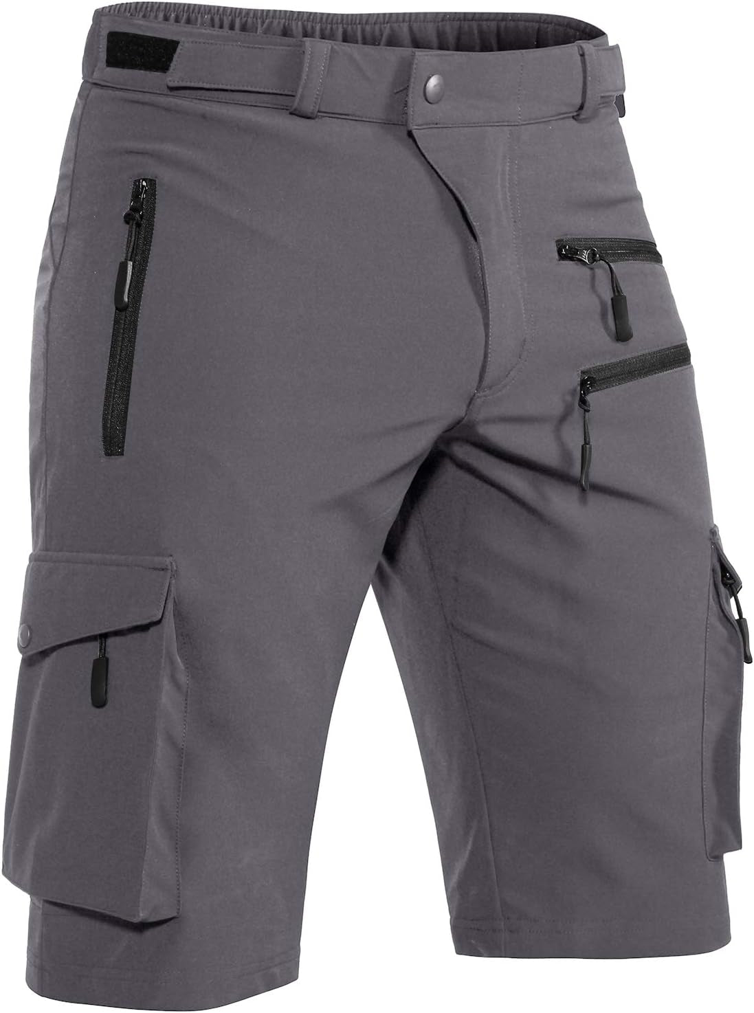 Men's Quick-Dry Stretch Mountain Bike Shorts with Zipper Pocket - Perfect for Cycling and Outdoor Adventures
