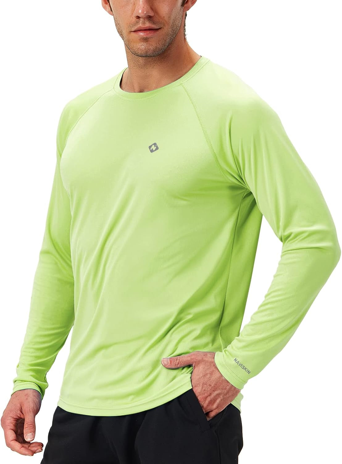 NAVISKIN Men's UPF 50+ Long Sleeve Rash Guard - Lightweight, Quick Dry Swim Shirt for Ultimate Sun Protection