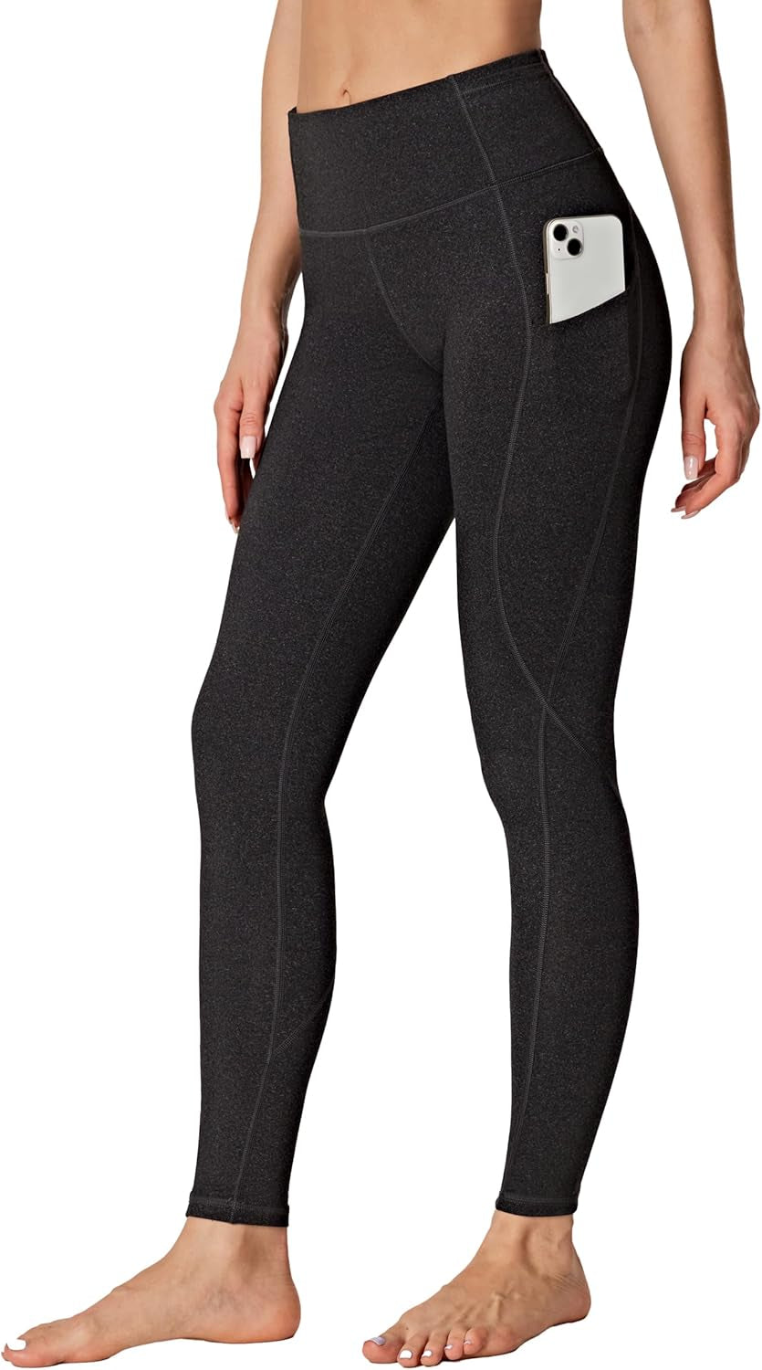 IUGA Women's High-Waisted Yoga Pants with Pockets - Tummy Control Compression Leggings for Fitness and Running