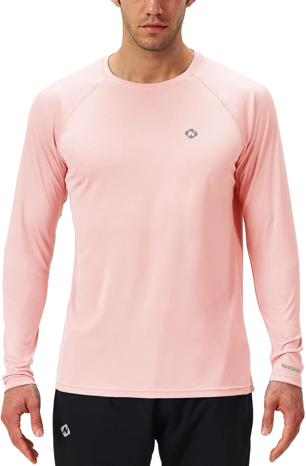 NAVISKIN Men's UPF 50+ Long Sleeve Rash Guard - Lightweight, Quick Dry Swim Shirt for Ultimate Sun Protection