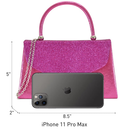 Elegant Frosted Glitter Evening Clutch - Perfect for Weddings, Parties, and Prom
