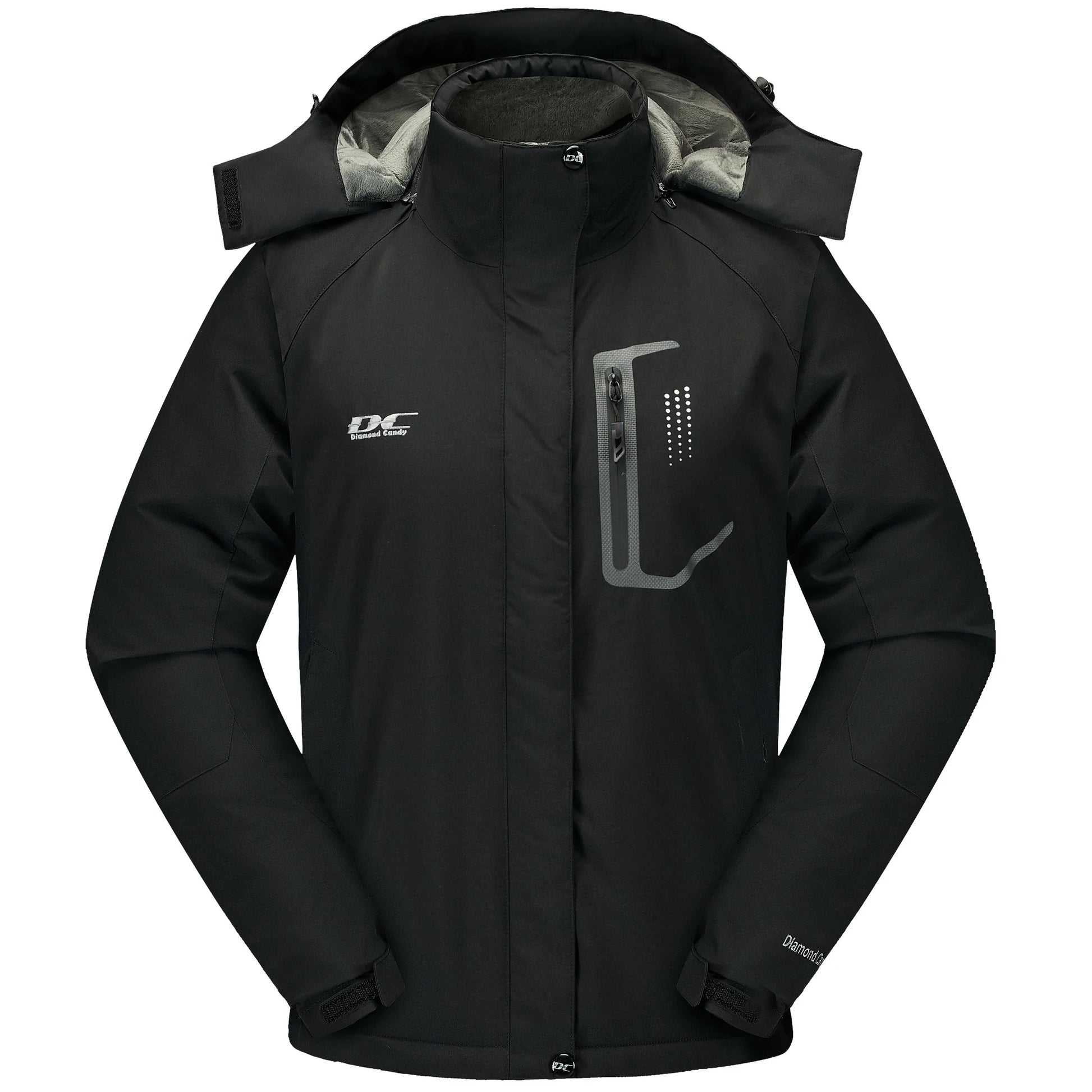 Women's Hooded Winter Ski Jacket - Windproof, Waterproof, and Insulated for Snow and Rain