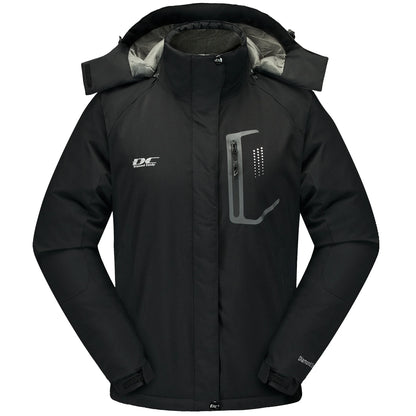 Women's Hooded Winter Ski Jacket - Windproof, Waterproof, and Insulated for Snow and Rain
