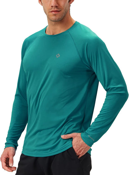 NAVISKIN Men's UPF 50+ Long Sleeve Rash Guard - Lightweight, Quick Dry Swim Shirt for Ultimate Sun Protection