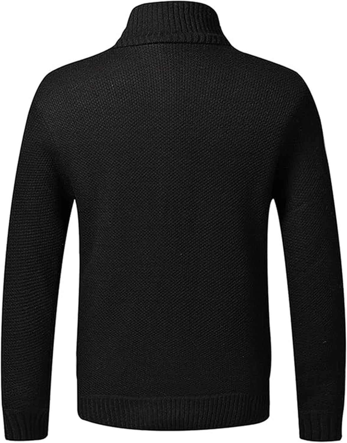 Xinyangni Men's Slim Fit Thick Knitted Cardigan with Full Zip and Pockets