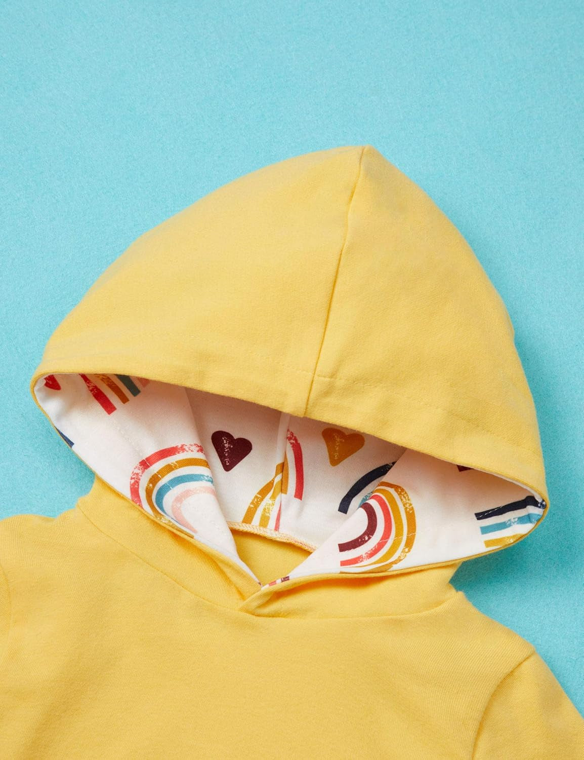 Adorable KANGKANG Newborn Baby Girl 2PC Outfit Set - Cute Hoodie & Rainbow Pants for Infants 0-6 Months