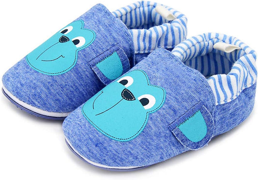 Timatego Non-Skid Infant Moccasins - Perfect First Walker House Shoes for Boys & Girls (6-24 Months)