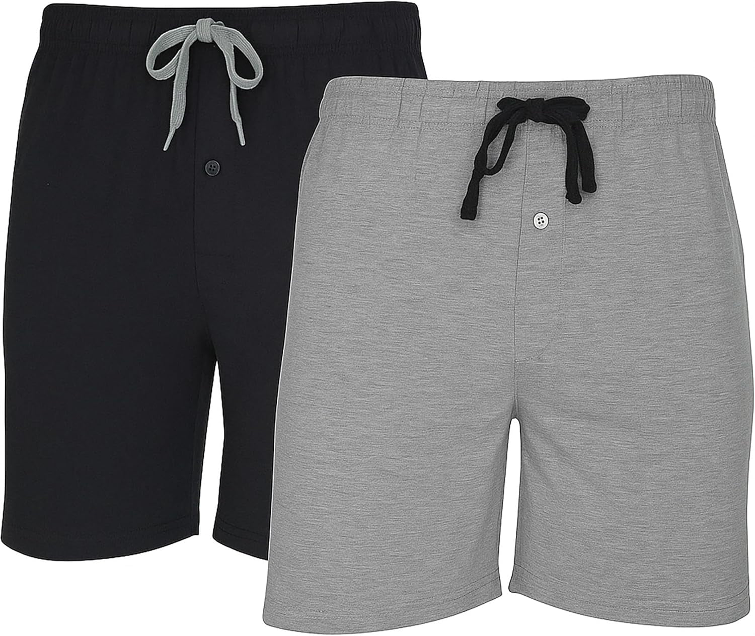 Hanes Men's 2-Pack Cotton Sleep Shorts - Comfortable & Breathable Loungewear with 7.5" Inseam