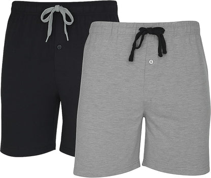 Hanes Men's 2-Pack Cotton Sleep Shorts - Comfortable & Breathable Loungewear with 7.5" Inseam