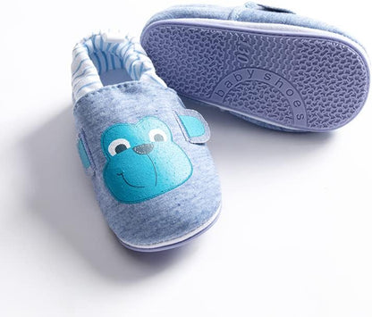 Timatego Non-Skid Infant Moccasins - Perfect First Walker House Shoes for Boys & Girls (6-24 Months)