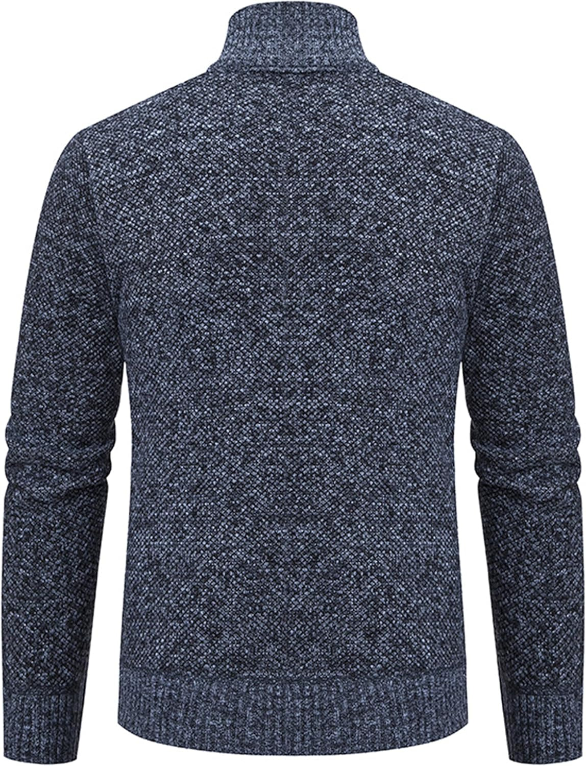 Men's Casual Full-Zip Knitted Cardigan Sweater with Pockets by Vtuaol