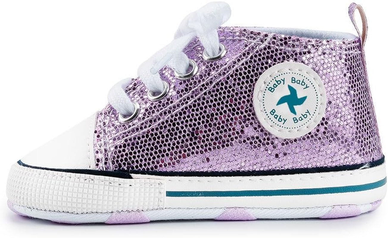 Cozy High Top Denim Sneakers with Soft Anti-Slip Sole for Newborns and Infants