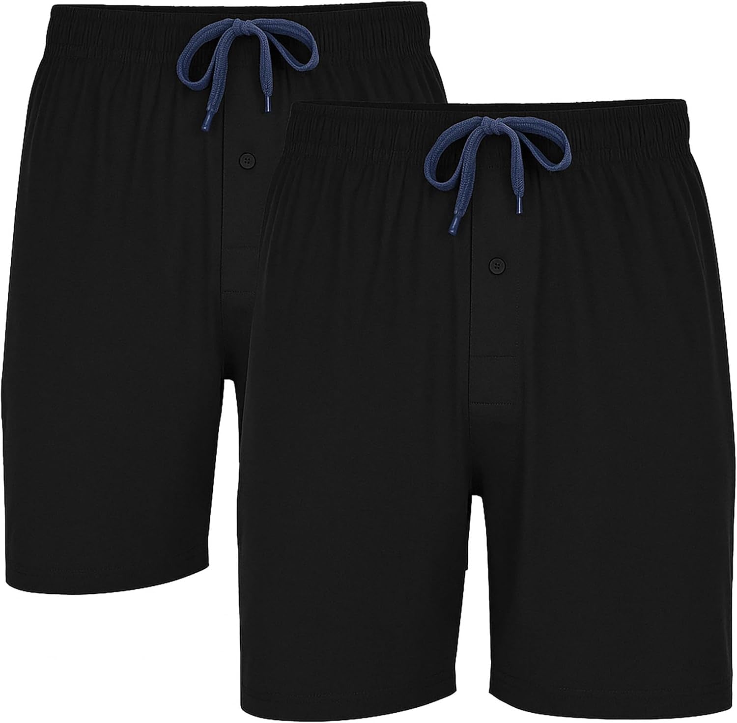 Hanes Men's 2-Pack Cotton Sleep Shorts - Comfortable & Breathable Loungewear with 7.5" Inseam