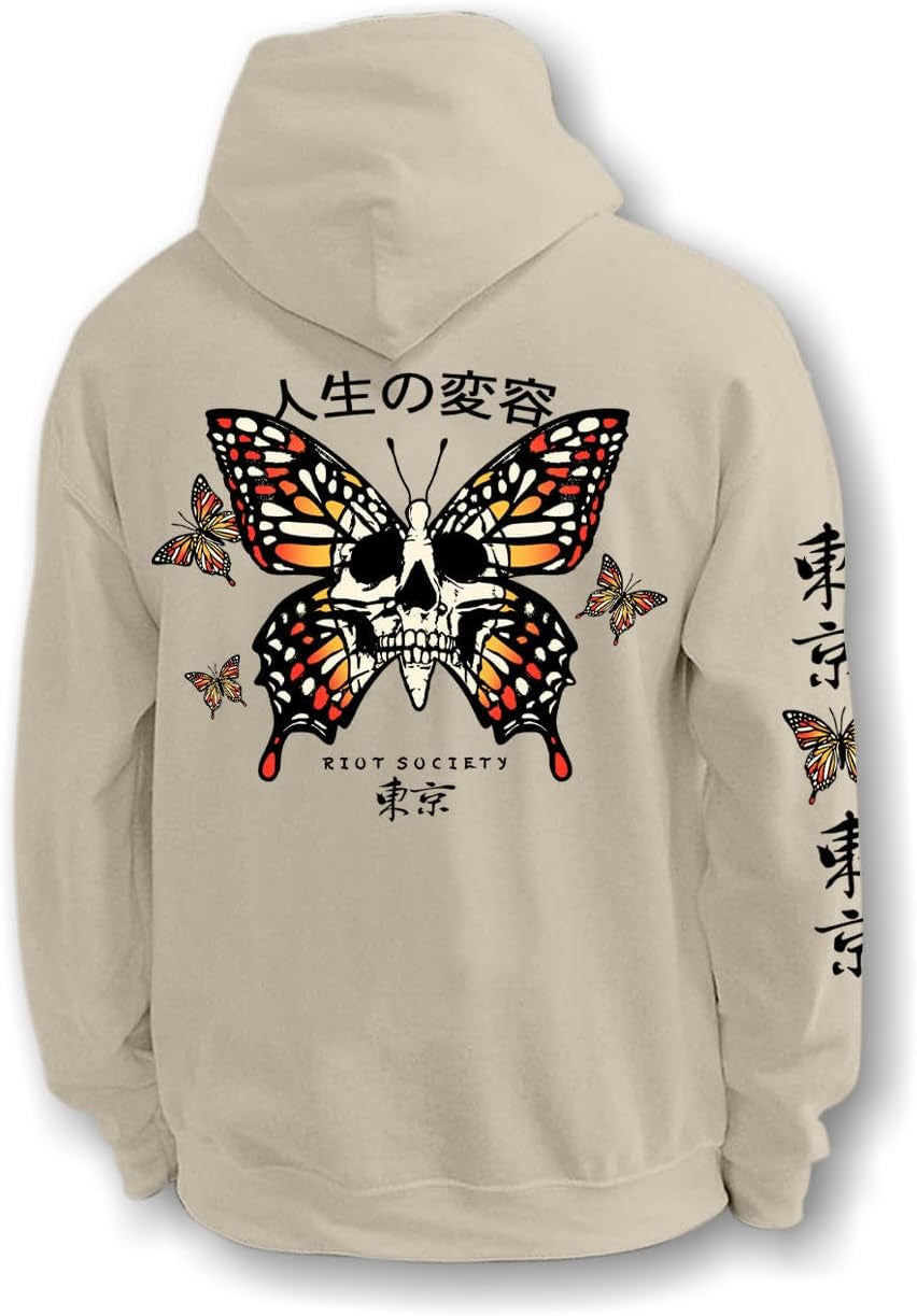 Riot Society Men's Graphic and Embroidered Hoodie