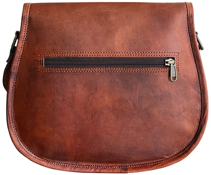 Stylish 11" Women's Leather Crossbody Sling Bag - Versatile Travel Tote & Vintage Hobo Purse