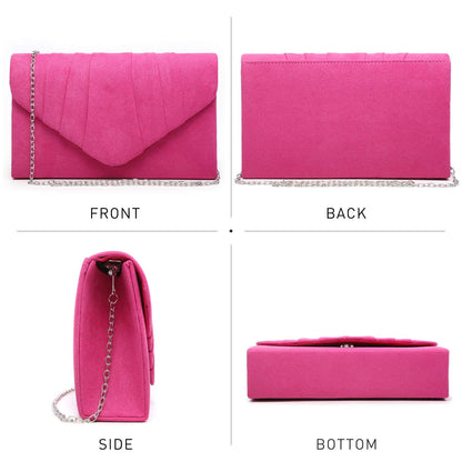 Elegant Pleated Envelope Clutch - Perfect Evening Bag for Weddings and Parties