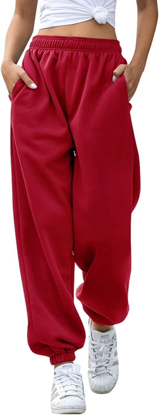 Hesayep Women's High-Waisted Active Joggers and Lounge Trousers