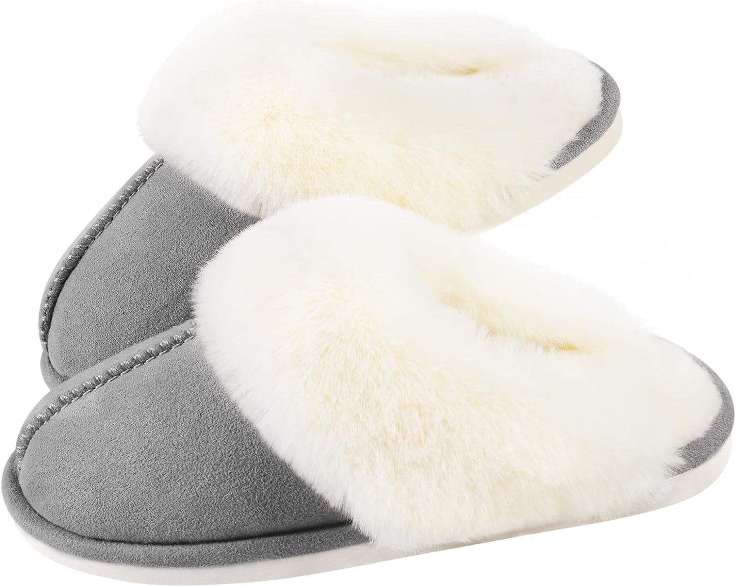 Parlovable Women's Memory Foam Slippers - Cozy Fuzzy House Shoes with Anti-Skid Sole for Versatile Indoor and Outdoor Comfort
