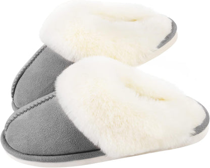 Parlovable Women's Memory Foam Slippers - Cozy Fuzzy House Shoes with Anti-Skid Sole for Versatile Indoor and Outdoor Comfort
