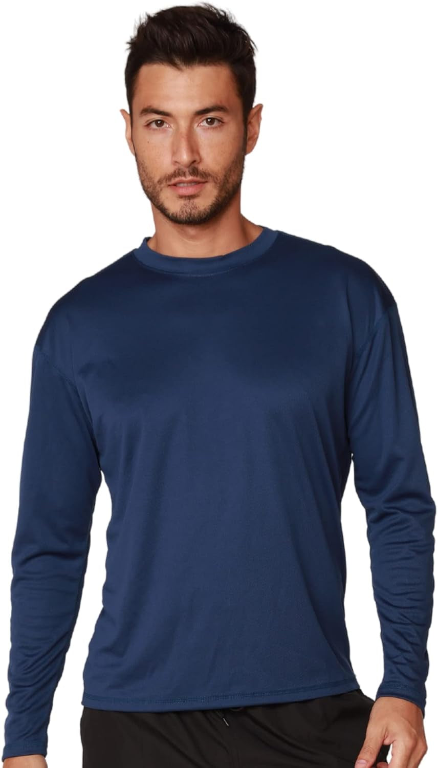 INGEAR Men's Long Sleeve Swim Shirts with UPF 50+ Sun Protection and Rash Guard Features