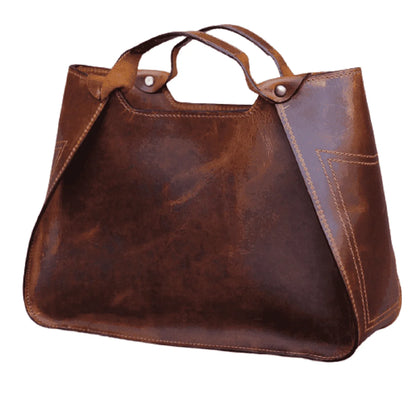 Stylish Genuine Leather Travel Handbag - Designer Shoulder Tote for Women