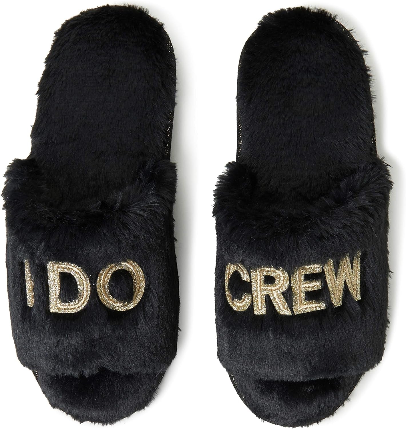Dearfoams Women's Bridal Slippers from the I Do Crew Collection for Weddings and Bachelorette Celebrations