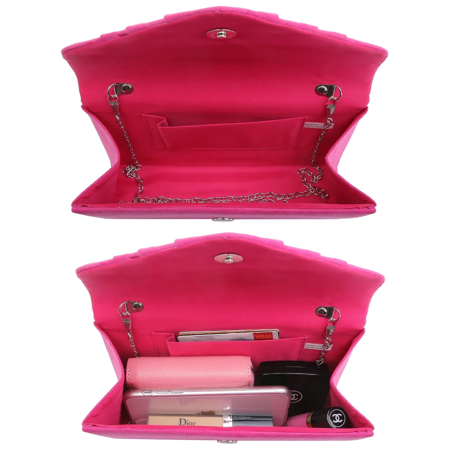 Elegant Pleated Envelope Clutch - Perfect Evening Bag for Weddings and Parties