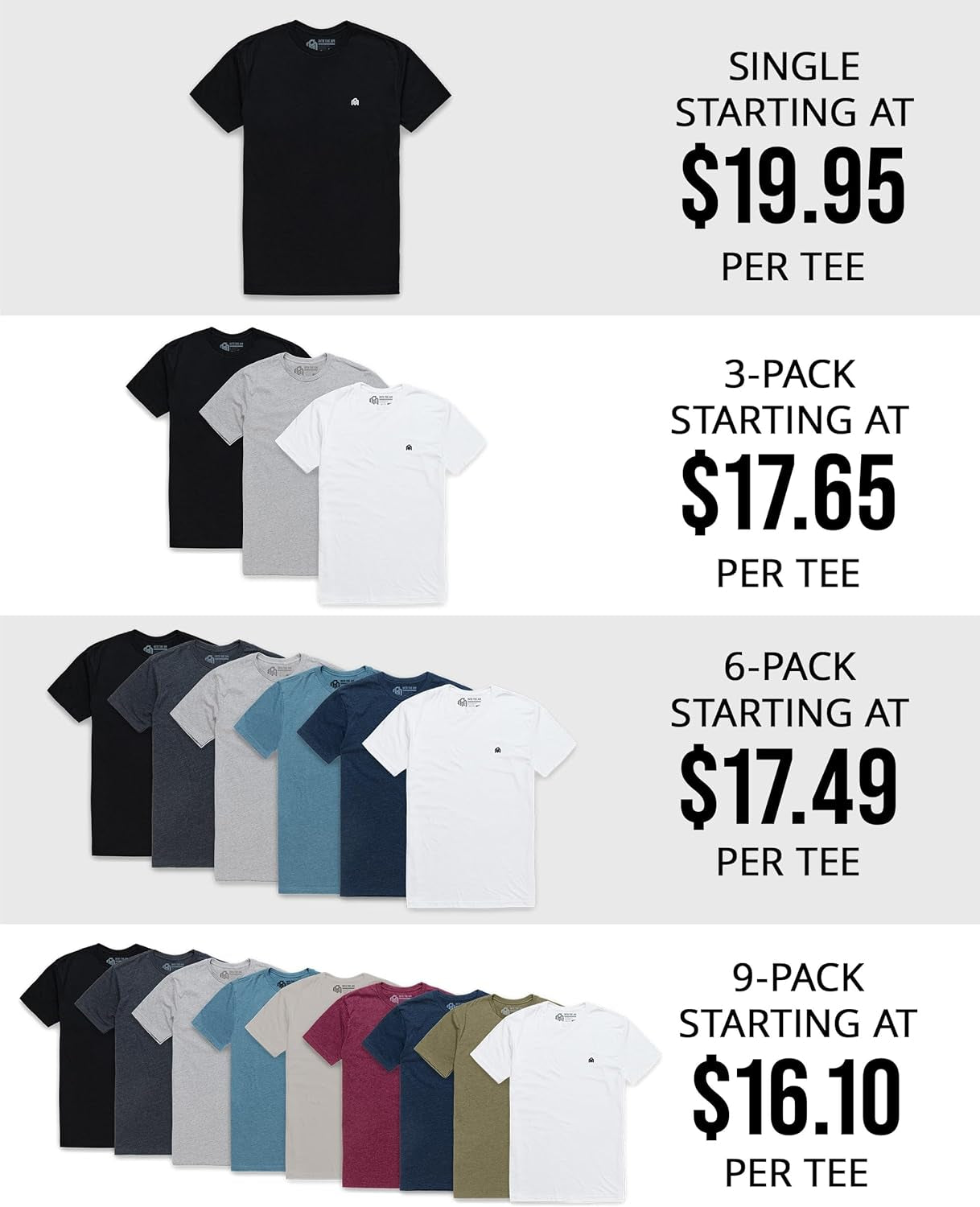 INTO the AM Men's Modern Fit Crew Neck T-Shirt - Classic Short Sleeve Tee in Green (Medium)